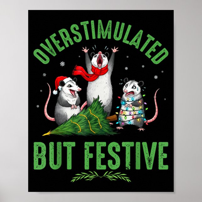 Poster Funny Overstimulated But Festive Christmas Ssum Ho (Frente)
