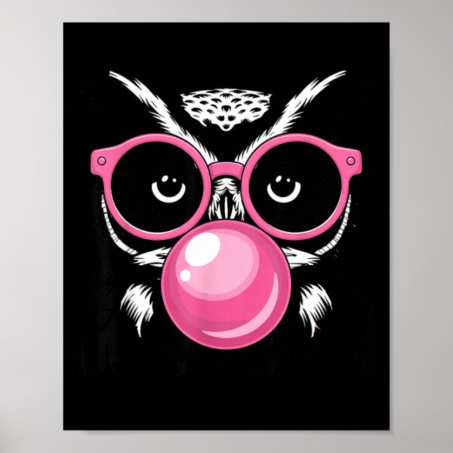 Poster Funny Owl Design For Men Women Boys Girls Toddlers (Frente)