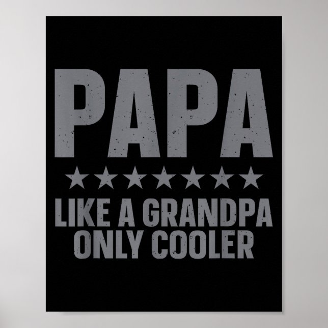 Poster Funny Papa Art For Grandpa From Grandkids Father's (Frente)