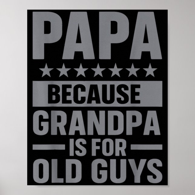 Poster Funny Papa Art For Grandpa From Grandkids Father's (Frente)