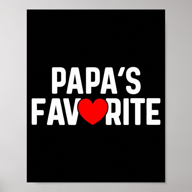 Poster Funny Papas Favorite Son Daughter I'm Papa's Favor (Frente)