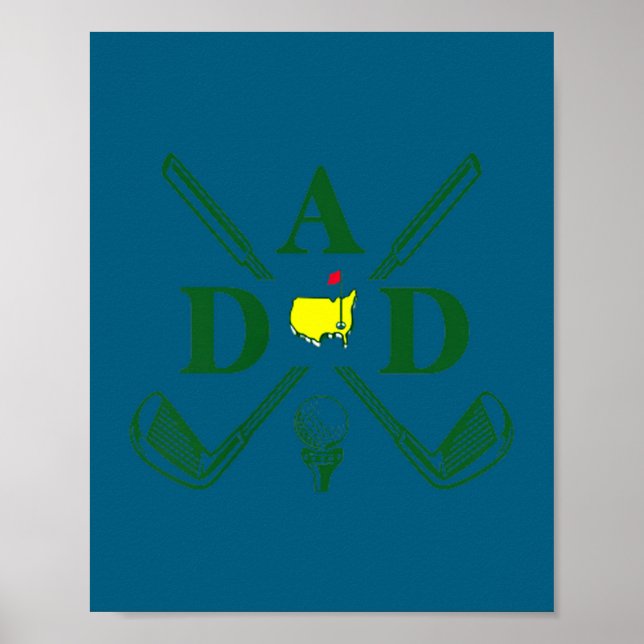 Poster Funny Par Dad Golf Matching Golfing Quote Party Ck (Frente)