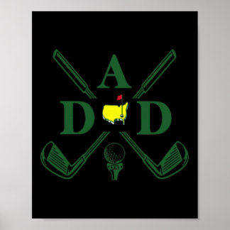 Poster Funny Par Dad Golf Matching Golfing Quote Party Po