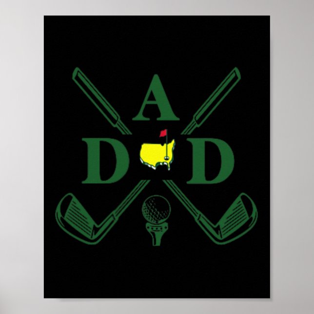 Poster Funny Par Dad Golf Matching Golfing Quote Party Po (Frente)