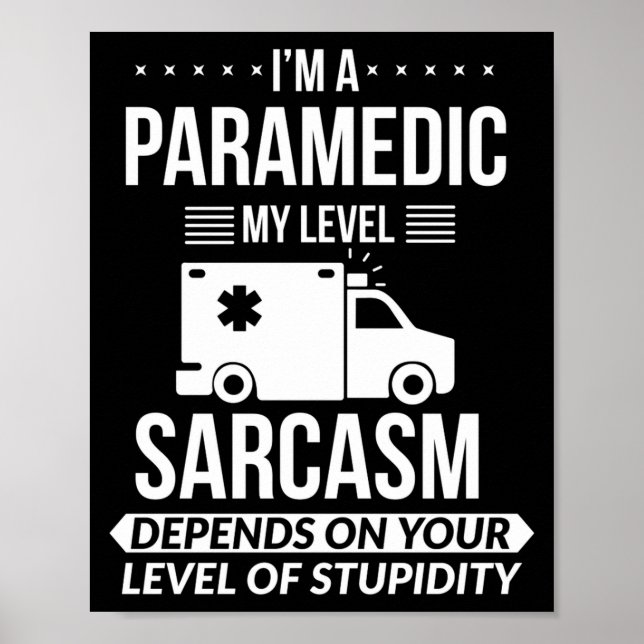 Poster Funny Paramedic Emt Gift  (Frente)