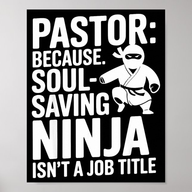 Poster Funny Pastor Humor Christian Faith Leadership Joke (Frente)