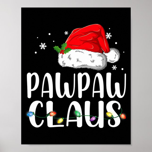 Poster Funny Pawpaw Claus Christmas Pajamas Santa  (Frente)