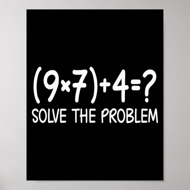 Poster Funny Pemdas Elementary Math Teacher Brainrot 67 M (Frente)