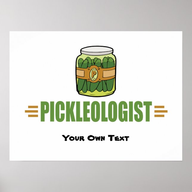 Pôster Funny Pickle Lovers Title PICKLEOLOGIST (Frente)