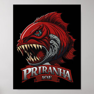 Poster Funny Piranha-joe Lover dá Roupa perfeito