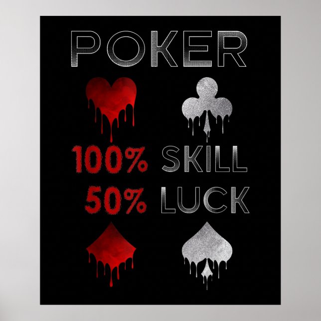 Poster Funny Poker | Poker 100% De Habilidade E 50% De So (Frente)