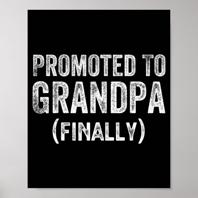 Poster Funny Promoted To Grandpa Finally Pregnancy Announ (Frente)