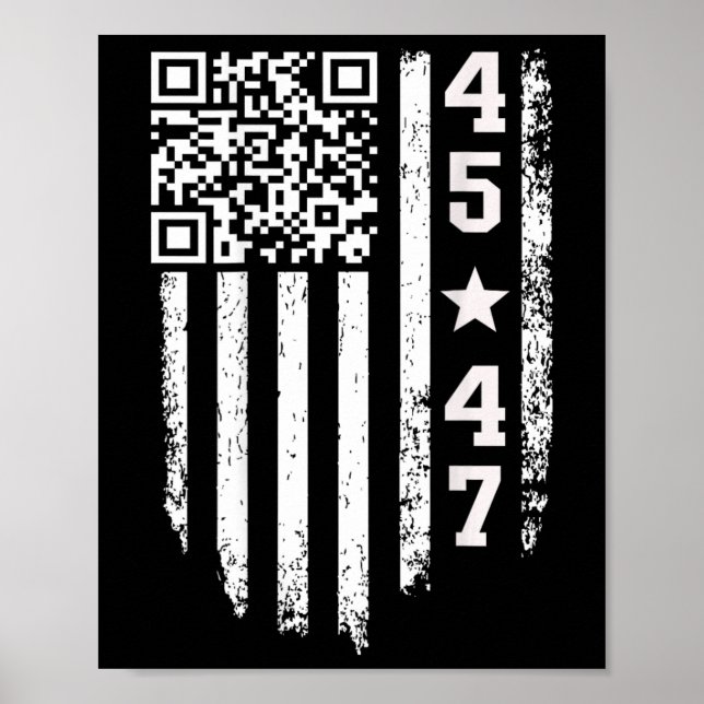 Poster Funny Qr Presidente Trump 4547 Trump Dancing Code (Frente)