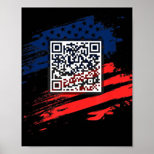 Poster Funny Qr Presidente Trump Dance Code