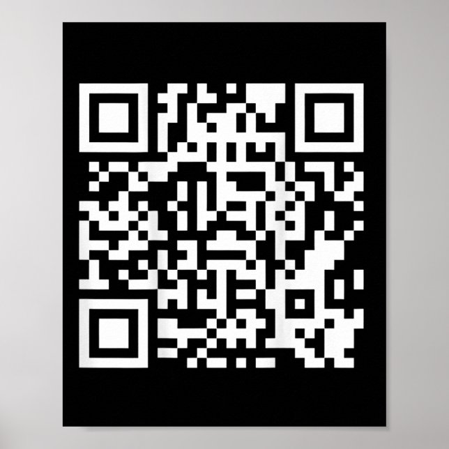Poster Funny Qr Presidente Trump Dance Code (em Byck) 5 (Frente)