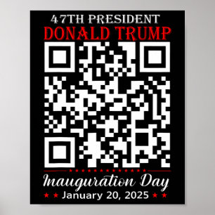 Poster Funny Qr Presidente Trump Dance Code Inauguração D