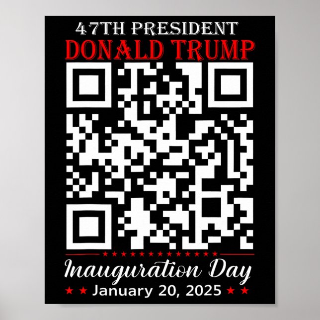 Poster Funny Qr Presidente Trump Dance Code Inauguração D (Frente)