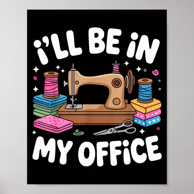 Poster Funny Quilting Art For Men Women Cat Quilt Sewing  (Frente)