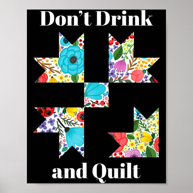 Poster Funny Quilting Sewing Quilt Quilter Gift  (Frente)