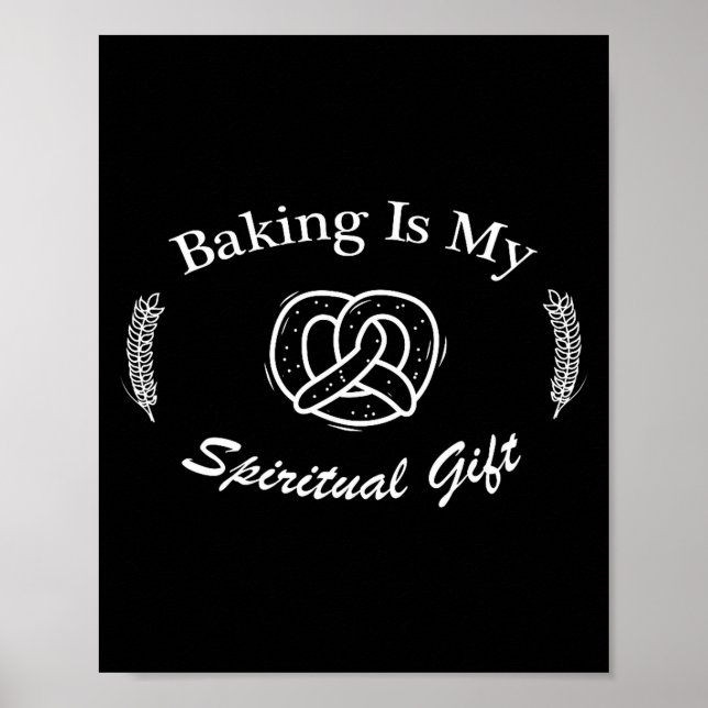 Poster Funny Quote Baking Is My Sritual Gift For Pastry L (Frente)