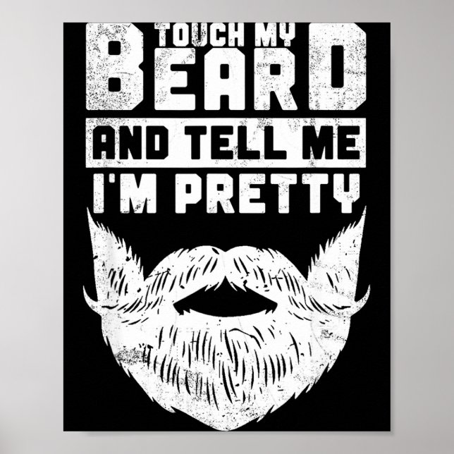 Poster Funny Quote Gift For Bearded Men And Beard Lovers  (Frente)