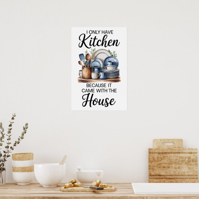 Poster Funny Quote Kitchen (Cozinha)