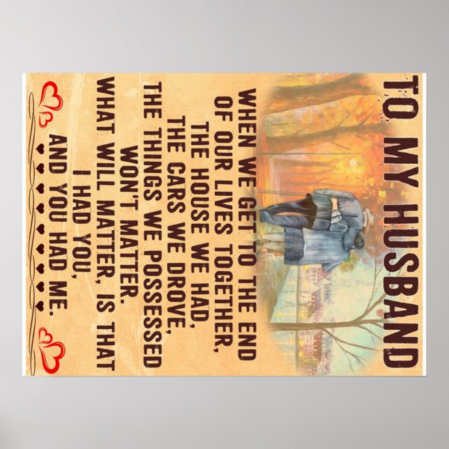 Poster Funny Quotes Gift To Husband | Gift For Father | (Frente)