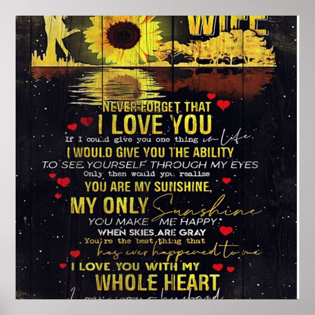 Poster Funny Quotes To Wife | Present For Your Wife | (Frente)