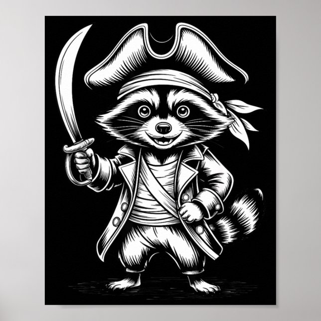 Poster Funny Rate Raccoon  (Frente)