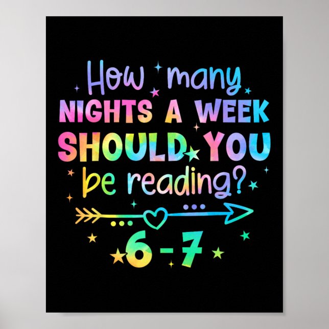 Poster Funny Reading 67 Teacher Six Seven Reading 6 7 Boo (Frente)