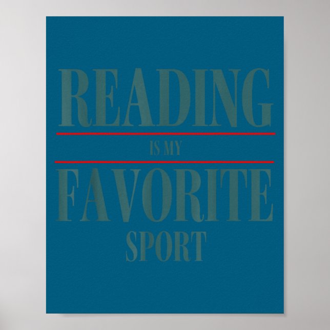 Poster Funny Reading Is My Favorite Srt Book Lover Quote  (Frente)