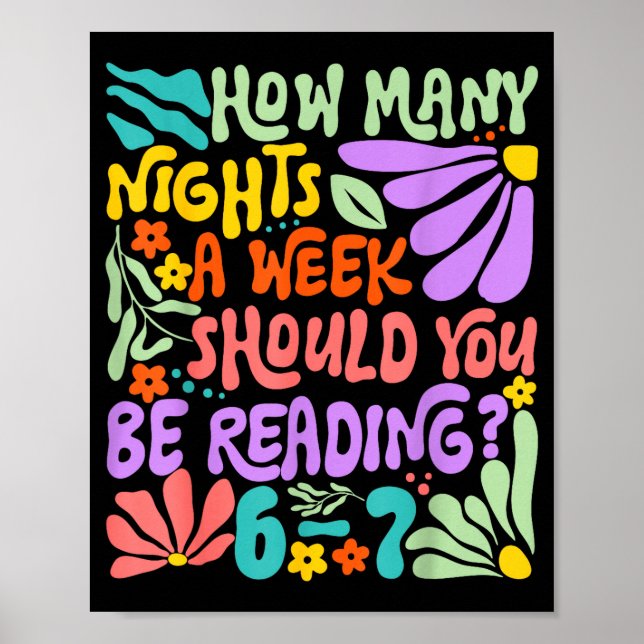 Poster Funny Reading Six Seven Meme Book Lover 67 Teacher (Frente)
