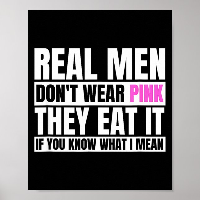 Poster Funny Real Men Don't Wear Nk - If You Know What I  (Frente)