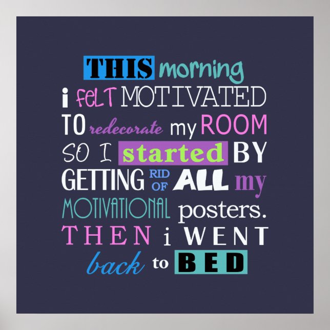 Pôster Funny Redecorate Demotivate Dark Background ID113 (Frente)