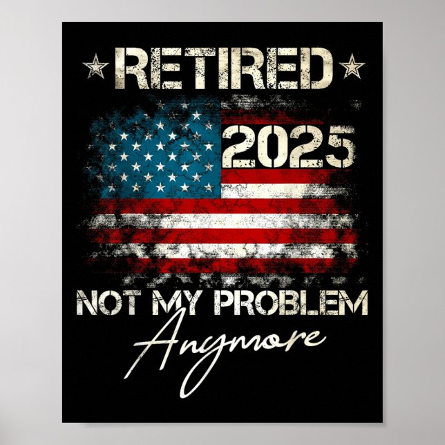 Poster Funny Retirement For Dad Men Women. Uni Retired 20 (Frente)