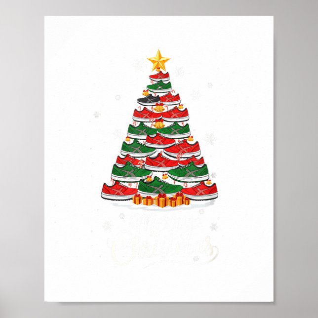 Poster Funny Running Scute Ss Cute Sss Christmas Tree Lig (Frente)