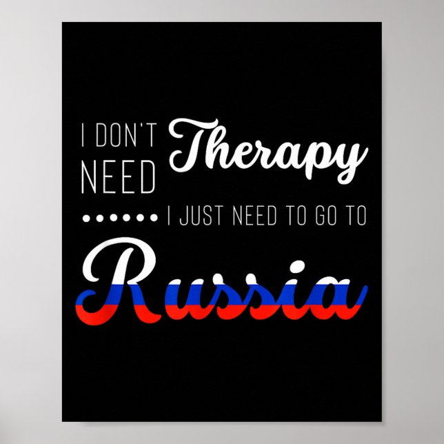 Poster Funny Russia Summer Vacation Travel Souvenir Quote (Frente)