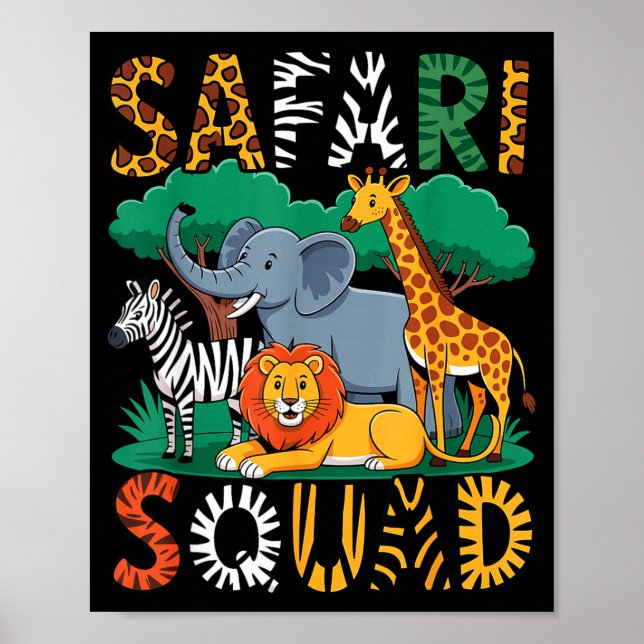 Poster Funny Safari Costume For Kids Men Women Africa Saf (Frente)