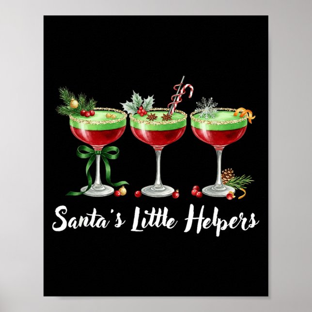 Poster Funny Santa's Little Helpers Tail Humor Holiday Xm (Frente)