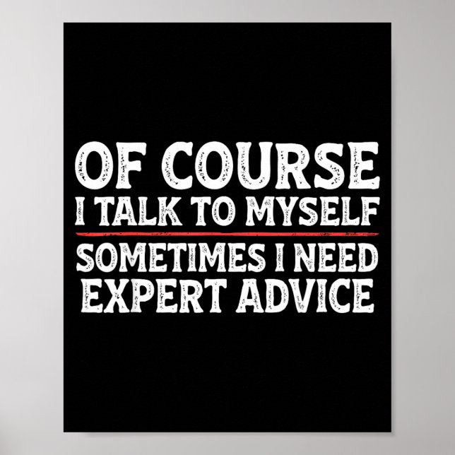 Poster Funny Sarcastic Dad Joke Grandpa Of Course I Talk  (Frente)