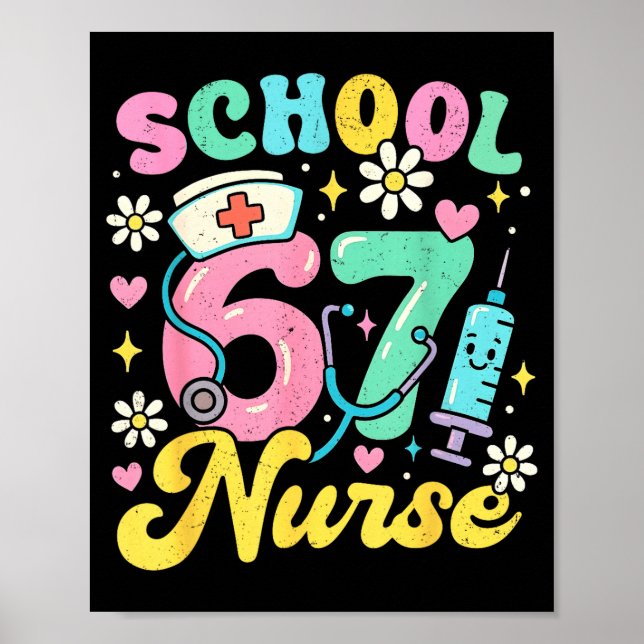 Poster Funny School Nurse 67 Cute Medical Meme Design  (Frente)