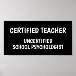 Poster Funny School Teacher Life