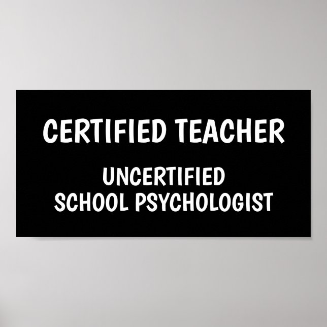 Poster Funny School Teacher Life (Frente)