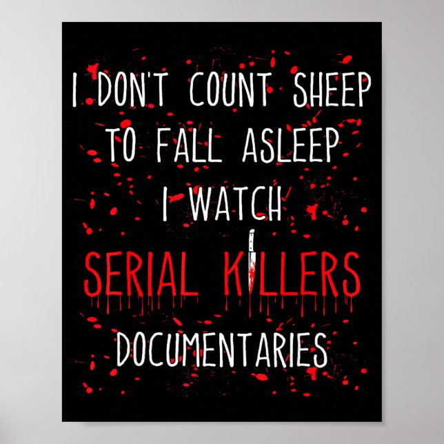 Poster Funny Serial Killer True Crime Junkie Murder Myste (Frente)