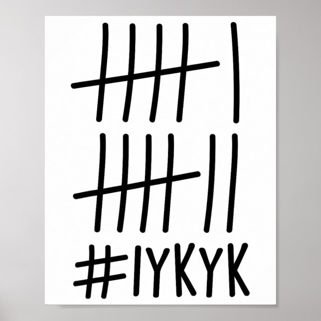 Poster Funny Six Seven 67 Meme Tally Marks If You Know Yo (Frente)
