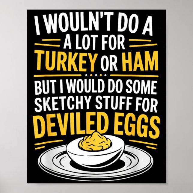 Poster Funny Sketchy Stuff For Deviled Eggs Saying Food H (Frente)