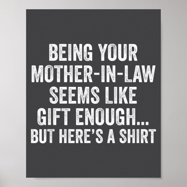 Poster Funny Son In Law Sarcastic Humor Quote From Mother (Frente)