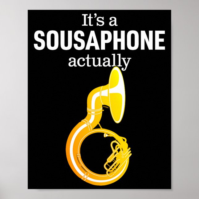 Poster Funny Sousaphone Humor For Proud Sousaphonist Marc (Frente)