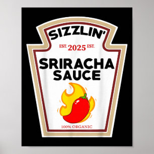 Poster Funny Sriracha Sauce Diy Halloween Figurume Grupo