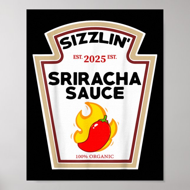 Poster Funny Sriracha Sauce Diy Halloween Figurume Grupo  (Frente)